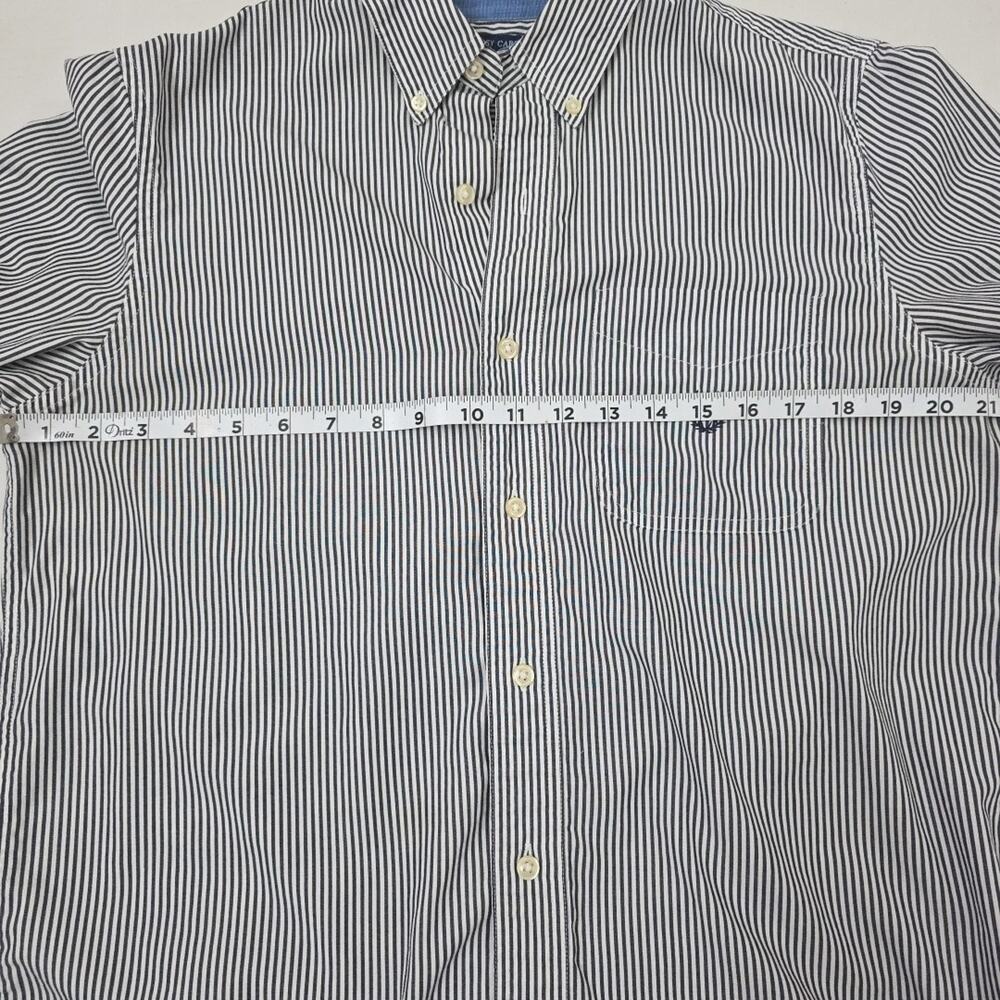 Chaps Ralph Lauren Men’s Small Blue Striped Button Down Shirt Preppy - Picture 3 of 5